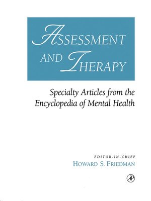 cover image of Assessment and Therapy